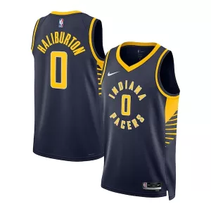 Pratico Tyrese Haliburton Indiana Pacers Nike Unisex Swingman Jersey Icon Edition Navy per i Fan Veri