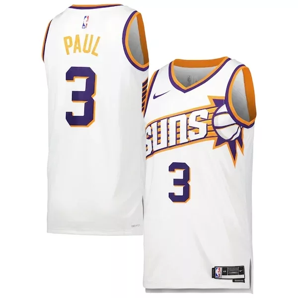 Prestigioso Chris Paul Phoenix Suns Nike Unisex Swingman Jersey Association Edition White/Purple per i Fan Veri