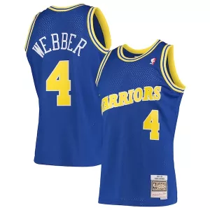 Prestigioso Eccezionale Chris Webber Golden State Warriors 1993/94 Hardwood Classics Swingman Jersey Royal per i Fan Veri