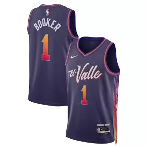 Prestigioso Eccezionale Devin Booker Phoenix Suns Nike Unisex 2023/24 Swingman Jersey Purple City Edition per i Fan Veri