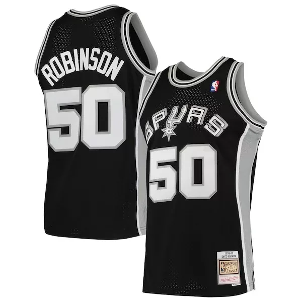 Prestigioso Fascinante David Robinson San Antonio Spurs 1991/92 Hardwood Classics Swingman Jersey Black per i Fan Veri