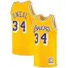Prestigioso Fascinante Stupendo Shaquille O'Neal Los Angeles Lakers 1996/97 Hardwood Classics Authentic Jersey Gold per i Fan Veri