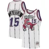 Prestigioso Splendido Carino Vince Carter Toronto Raptors 1998/99 Hardwood Classics Swingman Jersey White/Purple per i Fan Veri