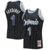 Raffinato Attraente Penny Hardaway Orlando Magic 1996/97 Hardwood Classics NBA 75th Anniversary Diamond Swingman Jersey Black per i Fan Veri
