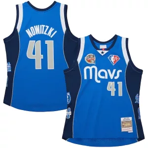 Raffinato Bellissimo Ottimo Dirk Nowitzki Dallas Mavericks Unisex Hall of Fame Class of 2023 Throwback Swingman Jersey Blue per i Fan Veri