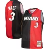 Raffinato Gorgeous Dwyane Wade Miami Heat Big & Tall Hardwood Classics 2005/06 Split Swingman Jersey Black/Red per i Fan Veri