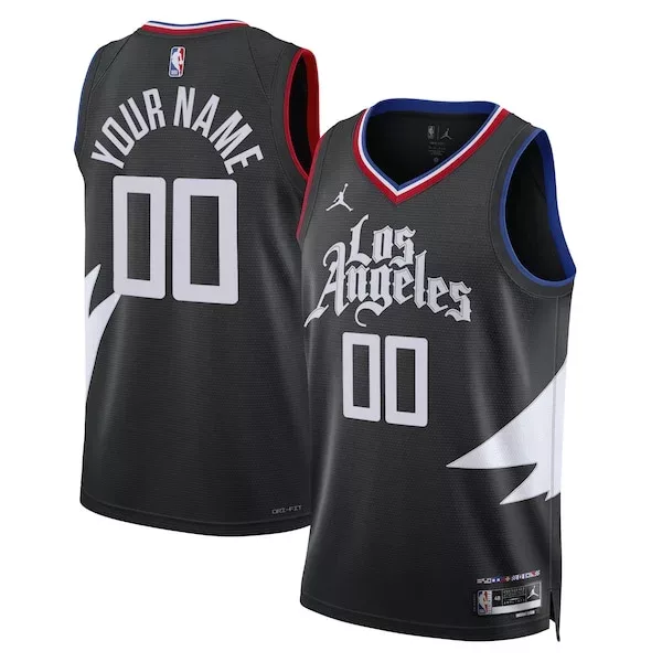 Raffinato LA Clippers Jordan Brand Unisex 2022/23 Swingman Custom Jersey Statement Edition Black per i Fan Veri