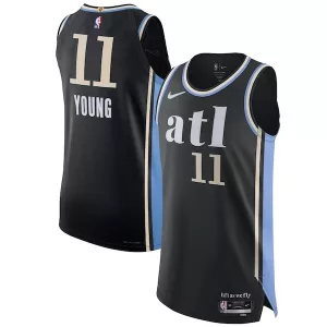 Raffinato Nike Trae Young Atlanta Hawks Authentic Jersey City Edition Black per i Fan Veri