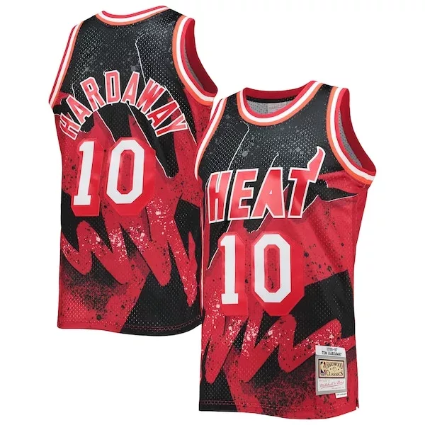 Raffinato Tim Hardaway Miami Heat Hardwood Classics 1996/97 Hyper Hoops Swingman Jersey Scarlet per i Fan Veri