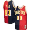 Raffinato Yao Ming Houston Rockets Hardwood Classics 2004/05 Split Swingman Jersey Navy/Red per i Fan Veri