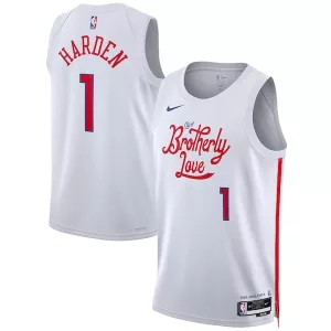 Resistente Elegante Raffinato James Harden Philadelphia 76ers Nike Unisex 2022/23 Swingman Jersey City Edition White per i Fan Veri