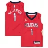 Resistente Gorgeous Lussuoso Zion Williamson New Orleans Pelicans Jordan Brand Preschool 2020/21 Fast Break Replica Jersey Statement Edition Red per i Fan Veri