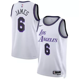 Resistente Incantevole LeBron James Los Angeles Lakers Nike Unisex 2022/23 Swingman Jersey City Edition White per i Fan Veri