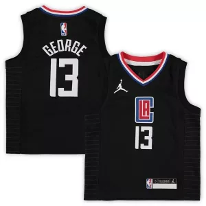Resistente Robusto Comodo Paul George LA Clippers Jordan Brand Preschool 2020/21 Fast Break Replica Jersey Statement Edition Black per i Fan Veri