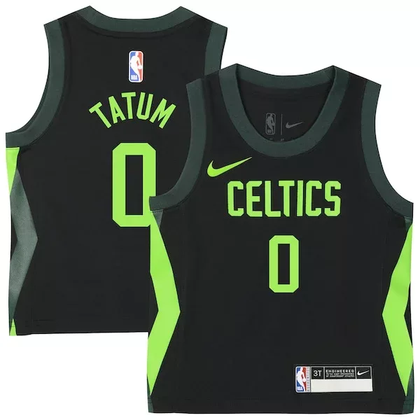 Bellissimo Magnifico Jayson Tatum Boston Celtics Nike Toddler 2024/25 Swingman Player Jersey City Edition Black per i Fan Veri