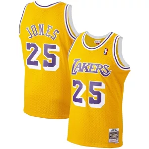 Robusto Ed Jones Los Angeles Lakers 1994/95 Hardwood Classics Swingman Jersey Gold per i Fan Veri