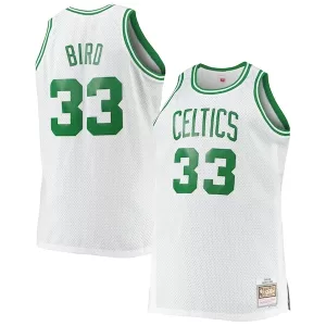 Robusto Larry Bird Boston Celtics Big & Tall 1985/86 Hardwood Classics Swingman Jersey White per i Fan Veri