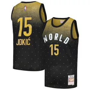 Robusto Nikola Jokic 2016 NBA Rising Stars Challenge Hardwood Classics Swingman Jersey Black per i Fan Veri