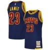 Robusto Prestigioso LeBron James Cleveland Cavaliers 2015/16 Hardwood Classics Authentic Jersey Navy per i Fan Veri