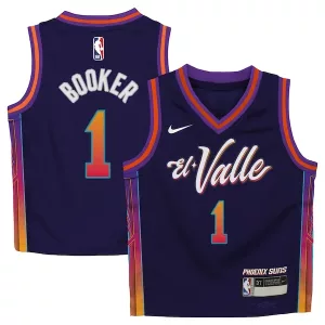 Sofisticato Accattivante Devin Booker Phoenix Suns Nike Toddler Swingman Replica Jersey City Edition Purple per i Fan Veri