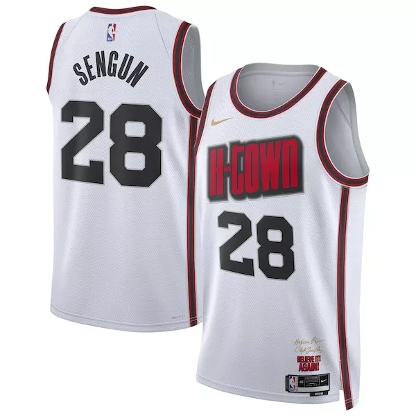 Sofisticato Alperen Sengun Houston Rockets Nike Unisex 2024/25 Swingman Player Jersey City Edition White per i Fan Veri