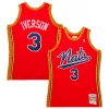 Carino Allen Iverson Philadelphia 76ers Hardwood Classics Swingman Jersey Red per i Fan Veri
