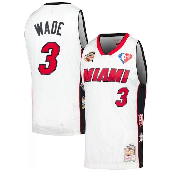 Sofisticato Eccezionale Trendy Dwyane Wade Miami Heat Unisex Hall of Fame Class of 2023 Throwback Swingman Jersey White per i Fan Veri