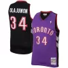Sofisticato Hakeem Olajuwon Toronto Raptors 2001/02 Hardwood Classics Swingman Jersey Purple per i Fan Veri