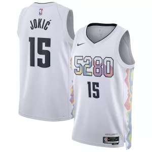 Sofisticato Meraviglioso Nikola Jokic Denver Nuggets Nike Unisex 2024/25 Swingman Player Jersey City Edition White per i Fan Veri