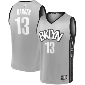 Sofisticato Prestigioso Attraente James Harden Brooklyn Nets Fast Break Replica Jersey Charcoal Statement Edition/White per i Fan Veri