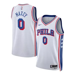 Sofisticato Tyrese Maxey Philadelphia 76ers Nike Unisex Swingman Jersey Association Edition White per i Fan Veri