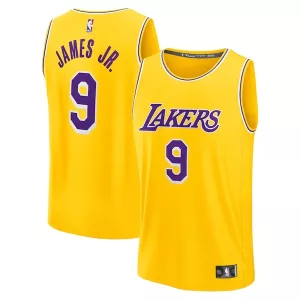 Splendido Bronny James Los Angeles Lakers 2024 NBA Draft Fast Break Player Jersey Icon Edition Gold per i Fan Veri