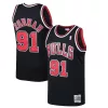 Splendido Dennis Rodman Chicago Bulls 1997/98 Hardwood Classics Swingman Jersey Black per i Fan Veri