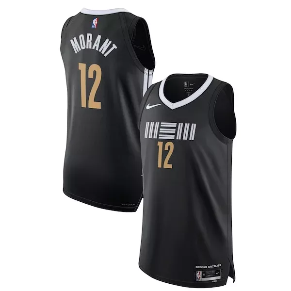 Splendido Fascinante Accattivante Nike Ja Morant Memphis Grizzlies Authentic Jersey City Edition Black per i Fan Veri