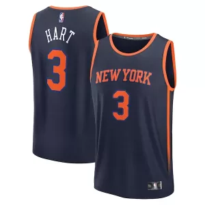 Splendido Josh Hart New York Knicks Fast Break Replica Player Jersey Statement Edition Navy per i Fan Veri