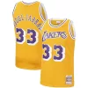 Splendido Magnifico Kareem Abdul Jabbar Los Angeles Lakers Hardwood Classics Swingman Jersey Gold/Purple per i Fan Veri
