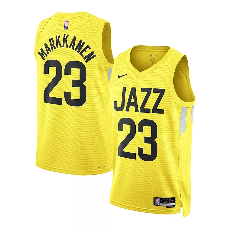 Gorgeous Lauri Markkanen Utah Jazz Nike Unisex Swingman Jersey Association Edition Gold per i Fan Veri