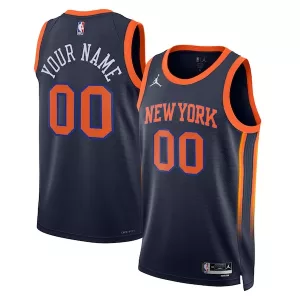 Splendido New York Knicks Jordan Brand Unisex 2022/23 Swingman Custom Jersey Statement Edition Navy per i Fan Veri