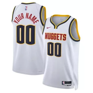 Stupendo Accattivante Denver Nuggets Nike Unisex Swingman Custom Jersey White Association Edition per i Fan Veri
