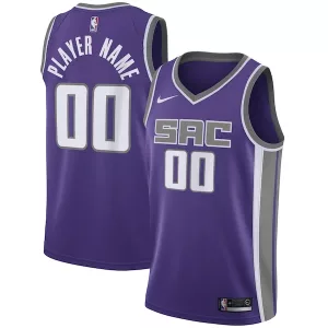 Stupendo Attraente Fascinante Sacramento Kings Nike Swingman Custom Jersey Purple Icon Edition per i Fan Veri