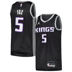 Stupendo Delizioso De'Aaron Fox Sacramento Kings Jordan Brand Swingman Player Jersey Statement Edition Black per i Fan Veri