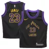 Stupendo LeBron James Los Angeles Lakers Nike Preschool 2023/24 Swingman Replica Jersey City Edition Black per i Fan Veri