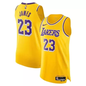 Trendy Carino Attraente LeBron James Los Angeles Lakers Nike Authentic Jersey Icon Edition Gold per i Fan Veri