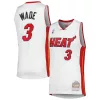 Trendy Dwyane Wade Miami Heat 2001/02 Hardwood Classics Swingman Jersey White per i Fan Veri