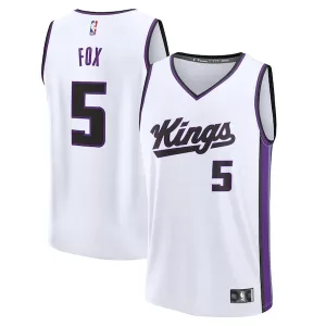 Trendy Meraviglioso Magnifico De'Aaron Fox Sacramento Kings Fast Break Replica Player Jersey Association Edition White per i Fan Veri