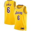 Trendy Moderno Accattivante LeBron James Los Angeles Lakers Nike Unisex Swingman Jersey Icon Edition Gold per i Fan Veri