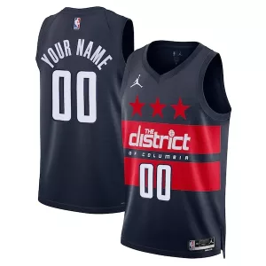 Trendy Washington Wizards Jordan Brand Unisex 2024/25 Custom Swingman Jersey Statement Edition Navy per i Fan Veri