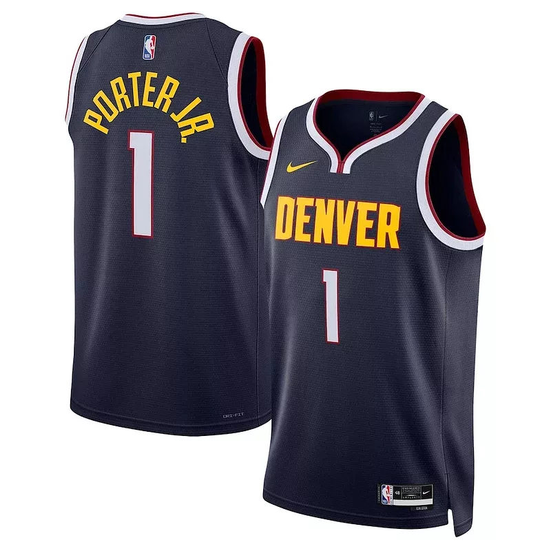 Accattivante Sofisticato Michael Porter Jr. Denver Nuggets Nike Unisex Swingman Jersey Association Edition Navy per i Fan Veri