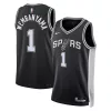 Versatile Eccezionale Incantevole Victor Wembanyama San Antonio Spurs Nike Unisex 2023 NBA Draft First Round Pick Swingman Jersey Icon Edition Black per i Fan Veri