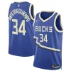 Versatile Giannis Antetokounmpo Milwaukee Bucks Nike Unisex 2024/25 Swingman Player Jersey City Edition Royal per i Fan Veri
